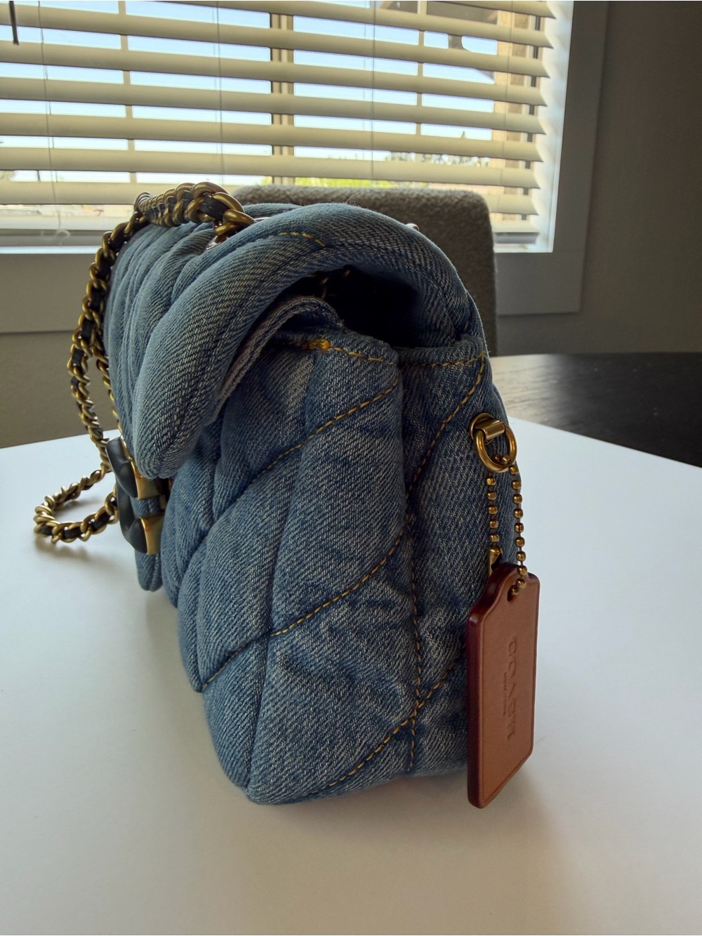 Coach Tabby 26 Quilted Denim shoulder bag. Good C hardware. - Picture 3 of 14